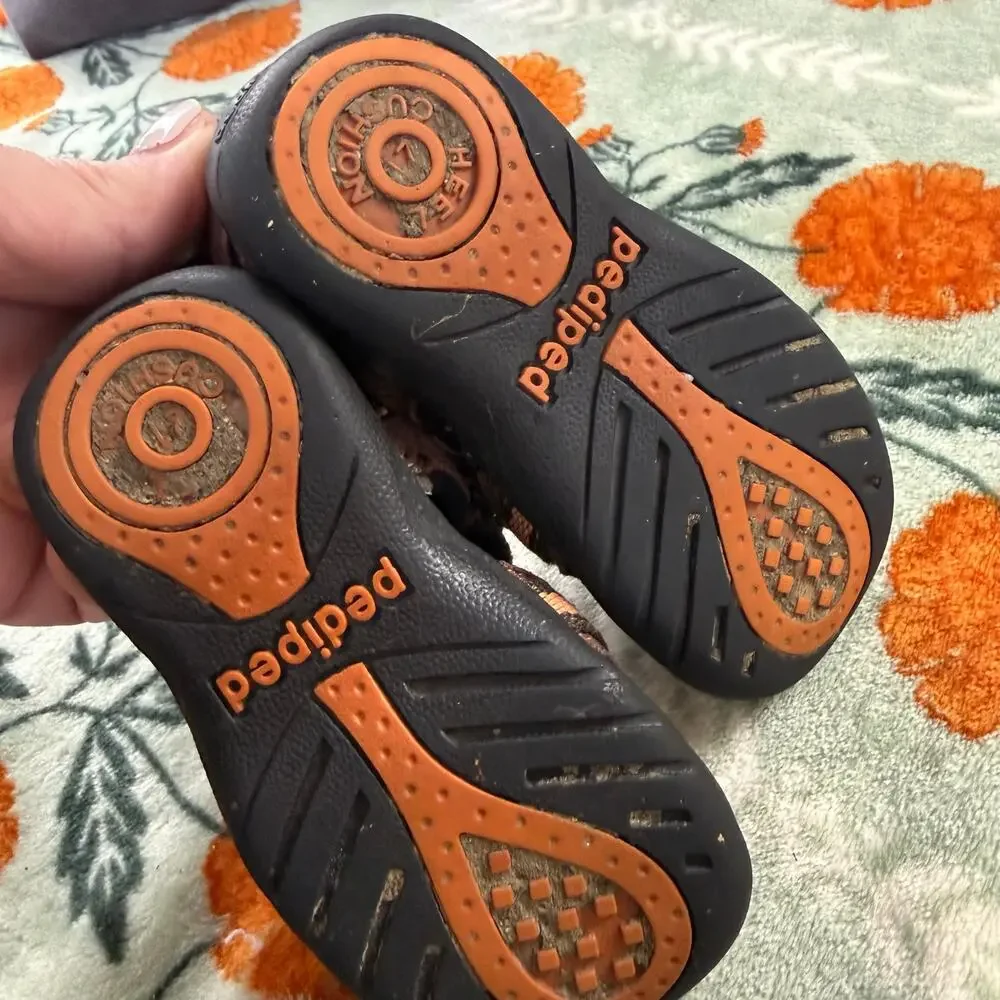Pediped Flex Amazon Sandals Shoes Brown Size 21 / 5.5 Toddler Boy